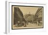 Postcard Depicting the Gare Du Nord and the Boulevard Denain in Paris, C.1920 (B/W Photo)-French Photographer-Framed Giclee Print