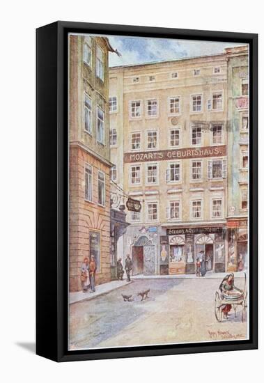 Postcard Depicting the House in Salzburg Where Wolfgang Amadeus Mozart was Born, 1912-Hans Nowack-Framed Stretched Canvas