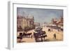Postcard Depicting the Town Hall and Market Square-null-Framed Giclee Print