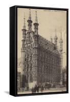 Postcard Depicting the Town Hall in Leuven-null-Framed Stretched Canvas