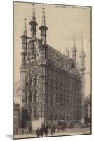 Postcard Depicting the Town Hall in Leuven-null-Mounted Premium Photographic Print