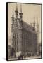 Postcard Depicting the Town Hall in Leuven-null-Framed Stretched Canvas