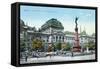 Postcard Depicting the University of Vienna and the Liebenberg Monument, circa 1915-null-Framed Stretched Canvas