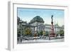 Postcard Depicting the University of Vienna and the Liebenberg Monument, circa 1915-null-Framed Giclee Print