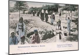 Postcard Depicting Young Muslim Women in Bosnia, 1904-null-Mounted Giclee Print