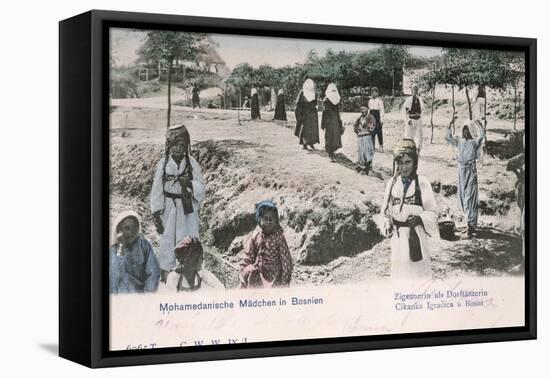 Postcard Depicting Young Muslim Women in Bosnia, 1904-null-Framed Stretched Canvas