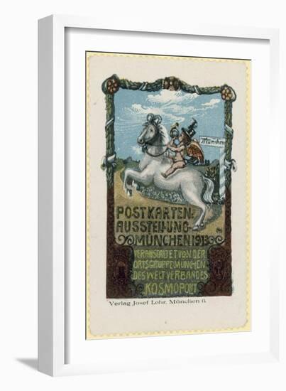 Postcard Exhibition, Munich, 1913-null-Framed Giclee Print