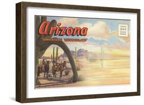 Postcard Folder, Arizona-null-Framed Art Print