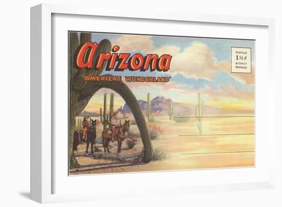 Postcard Folder, Arizona-null-Framed Art Print