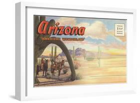 Postcard Folder, Arizona-null-Framed Art Print