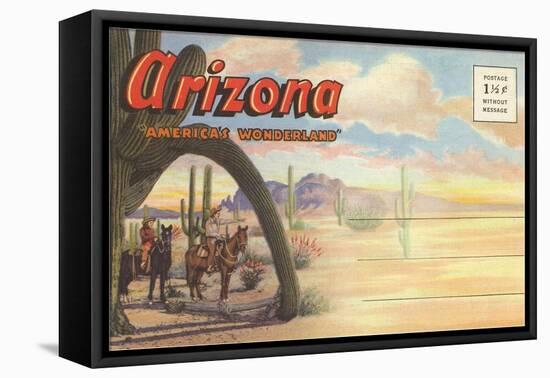 Postcard Folder, Arizona-null-Framed Stretched Canvas