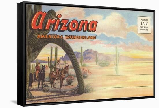 Postcard Folder, Arizona-null-Framed Stretched Canvas