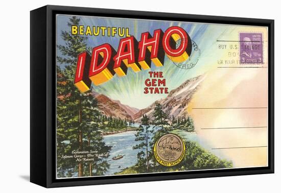 Postcard Folder, Beautiful Idaho-null-Framed Stretched Canvas