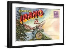 Postcard Folder, Beautiful Idaho-null-Framed Art Print