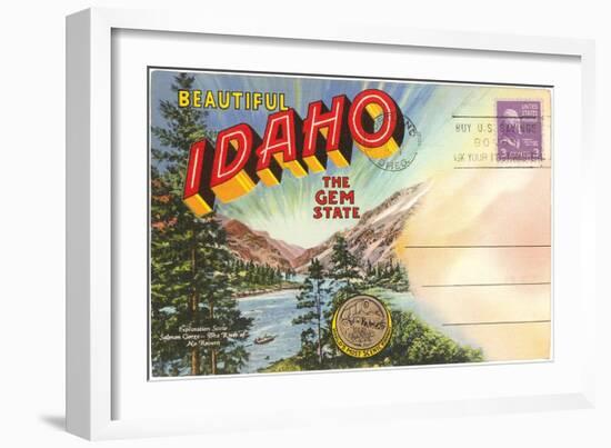 Postcard Folder, Beautiful Idaho-null-Framed Art Print