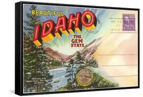 Postcard Folder, Beautiful Idaho-null-Framed Stretched Canvas