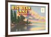 Postcard Folder, Big Bear Lake, California-null-Framed Art Print