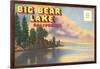 Postcard Folder, Big Bear Lake, California-null-Framed Art Print