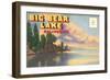 Postcard Folder, Big Bear Lake, California-null-Framed Art Print