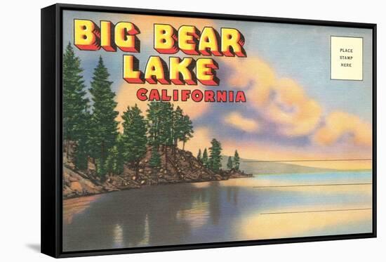 Postcard Folder, Big Bear Lake, California-null-Framed Stretched Canvas