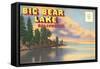 Postcard Folder, Big Bear Lake, California-null-Framed Stretched Canvas