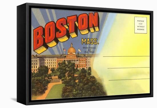 Postcard Folder, Boston, Mass.-null-Framed Stretched Canvas