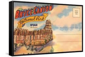 Postcard Folder, Bryce Canyon National Park, Utah-null-Framed Stretched Canvas
