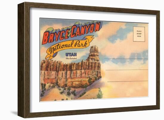 Postcard Folder, Bryce Canyon National Park, Utah-null-Framed Art Print