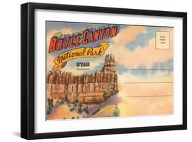 Postcard Folder, Bryce Canyon National Park, Utah-null-Framed Art Print