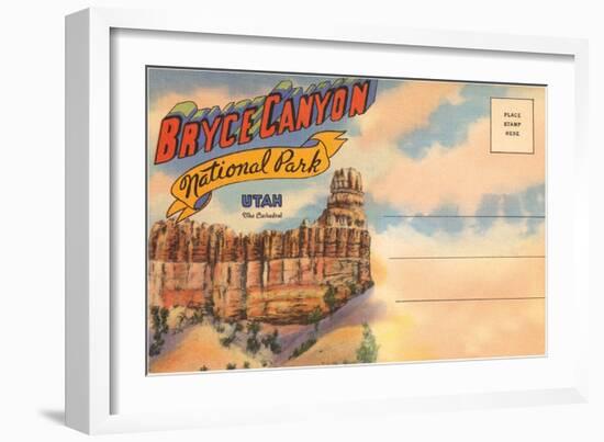 Postcard Folder, Bryce Canyon National Park, Utah-null-Framed Art Print