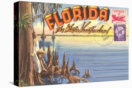 Postcard Folder, Florida-null-Stretched Canvas