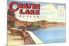 Postcard Folder, Greetings from Crater Lake, Oregon-null-Mounted Art Print