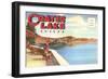 Postcard Folder, Greetings from Crater Lake, Oregon-null-Framed Art Print