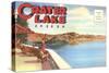 Postcard Folder, Greetings from Crater Lake, Oregon-null-Stretched Canvas