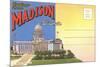 Postcard Folder, Greetings from Madison, Wisconsin-null-Mounted Art Print