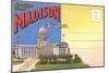 Postcard Folder, Greetings from Madison, Wisconsin-null-Mounted Art Print