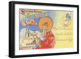 Postcard Folder, Juarez, Mexico-null-Framed Art Print