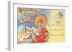 Postcard Folder, Juarez, Mexico-null-Framed Art Print