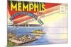 Postcard Folder, Memphis, Tennessee-null-Mounted Art Print