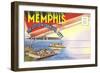 Postcard Folder, Memphis, Tennessee-null-Framed Art Print