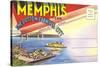 Postcard Folder, Memphis, Tennessee-null-Stretched Canvas