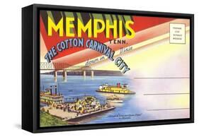 Postcard Folder, Memphis, Tennessee-null-Framed Stretched Canvas