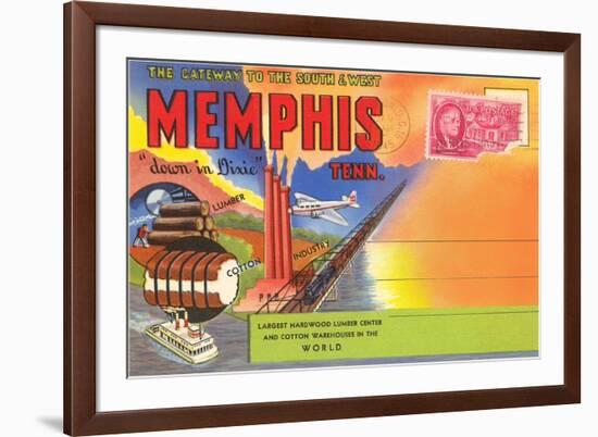 Postcard Folder, Memphis, Tennessee-null-Framed Art Print