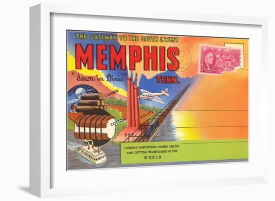 Postcard Folder, Memphis, Tennessee-null-Framed Art Print