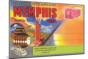 Postcard Folder, Memphis, Tennessee-null-Mounted Art Print