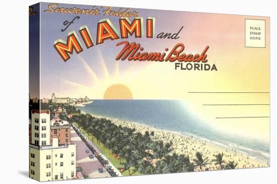 Postcard Folder, Miami, Florida-null-Stretched Canvas