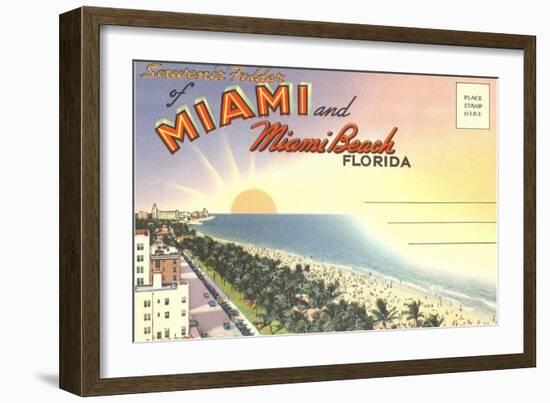 Postcard Folder, Miami, Florida-null-Framed Art Print