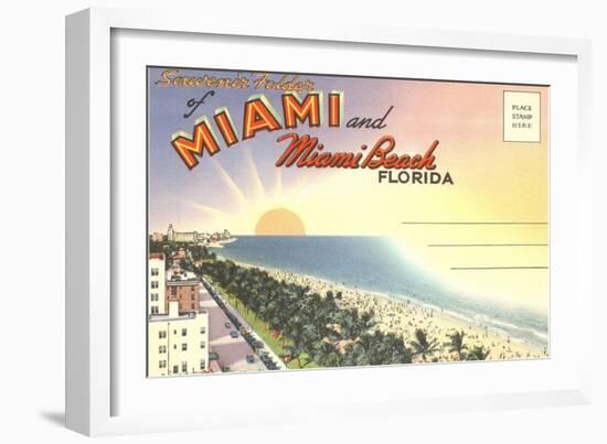 Postcard Folder, Miami, Florida-null-Framed Art Print