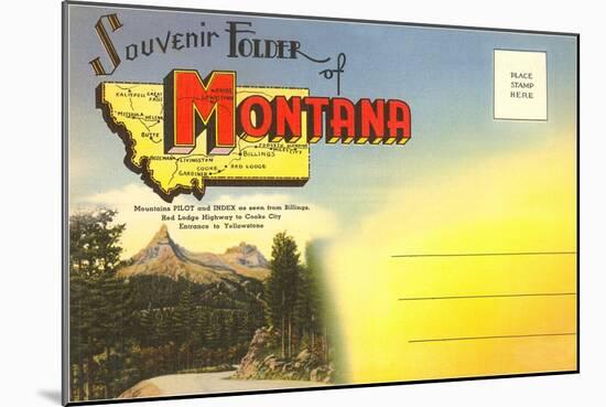 Postcard Folder, Montana-null-Mounted Art Print
