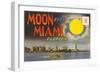 Postcard Folder, Moon over Miami, Florida-null-Framed Art Print